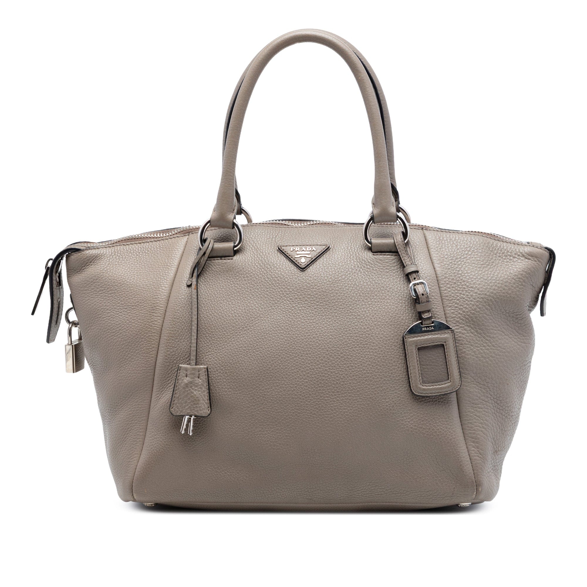 Prada Vitello Daino Double Handle Bag