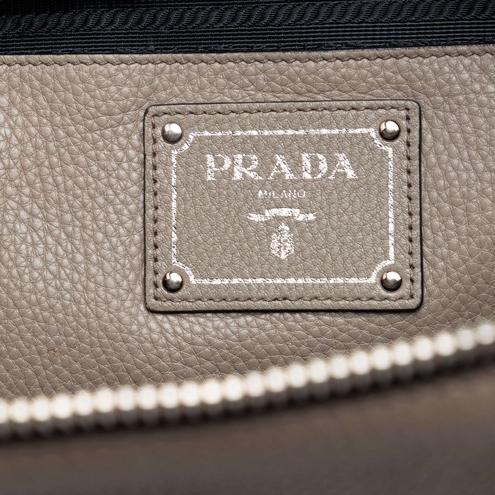 Prada Vitello Daino Double Handle Bag