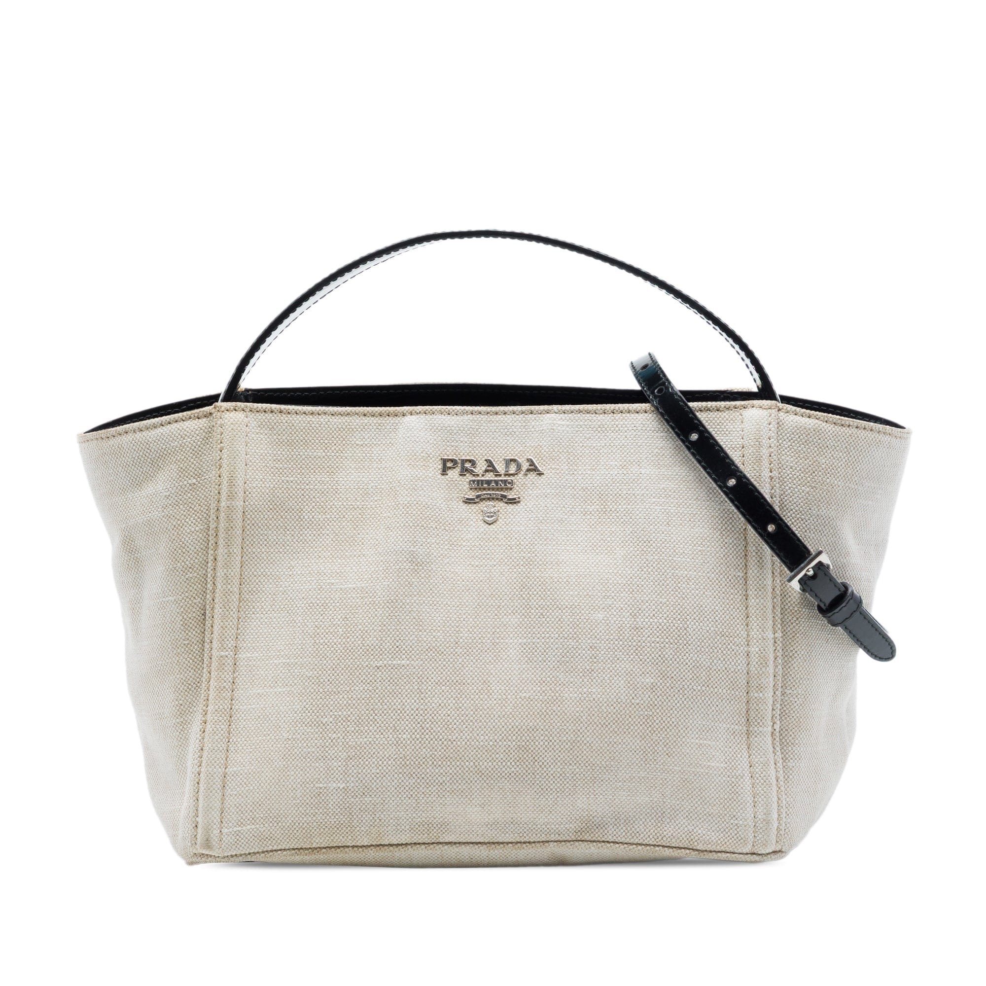 Prada Linen Blend Satchel