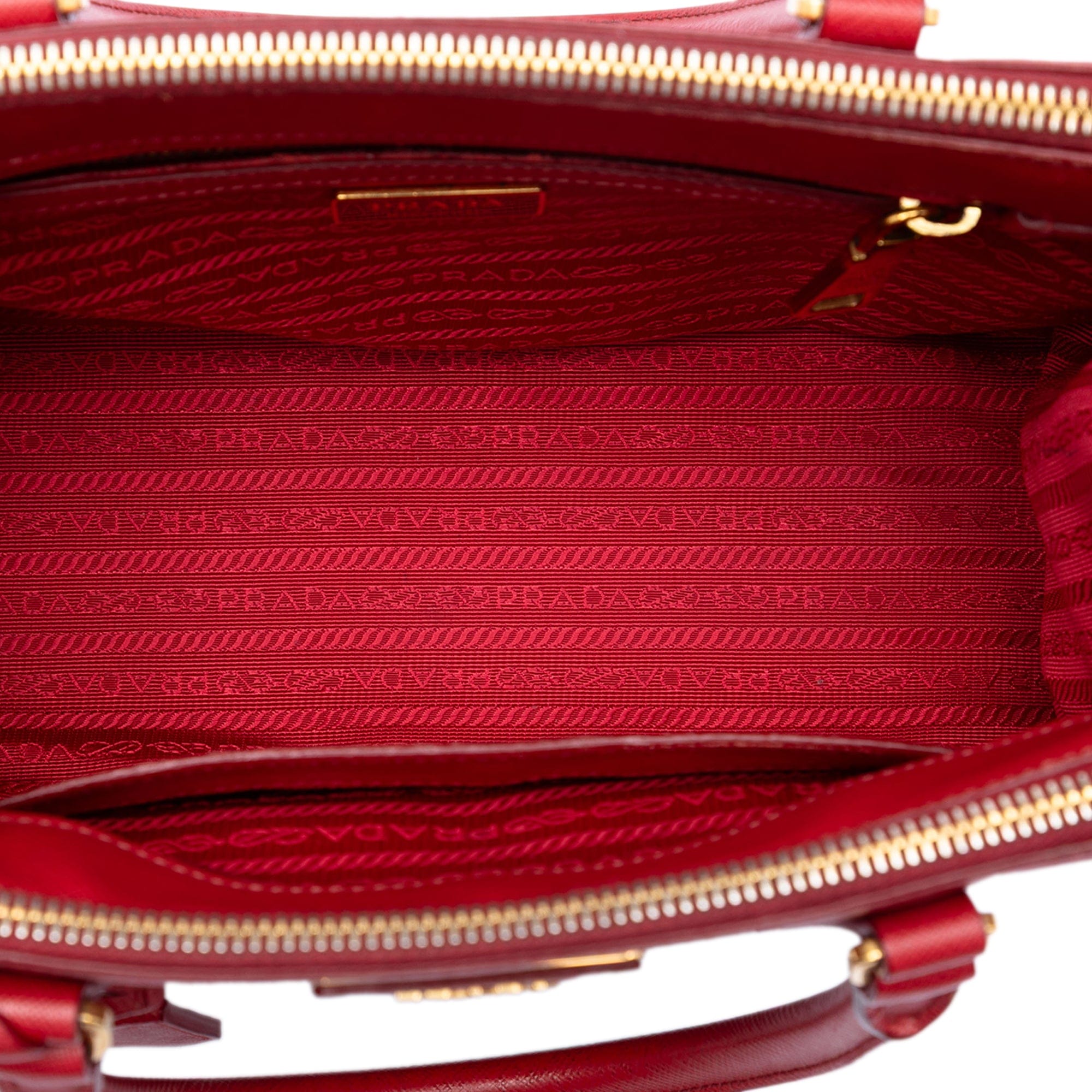 Prada Medium Saffiano Galleria Double Zip Satchel