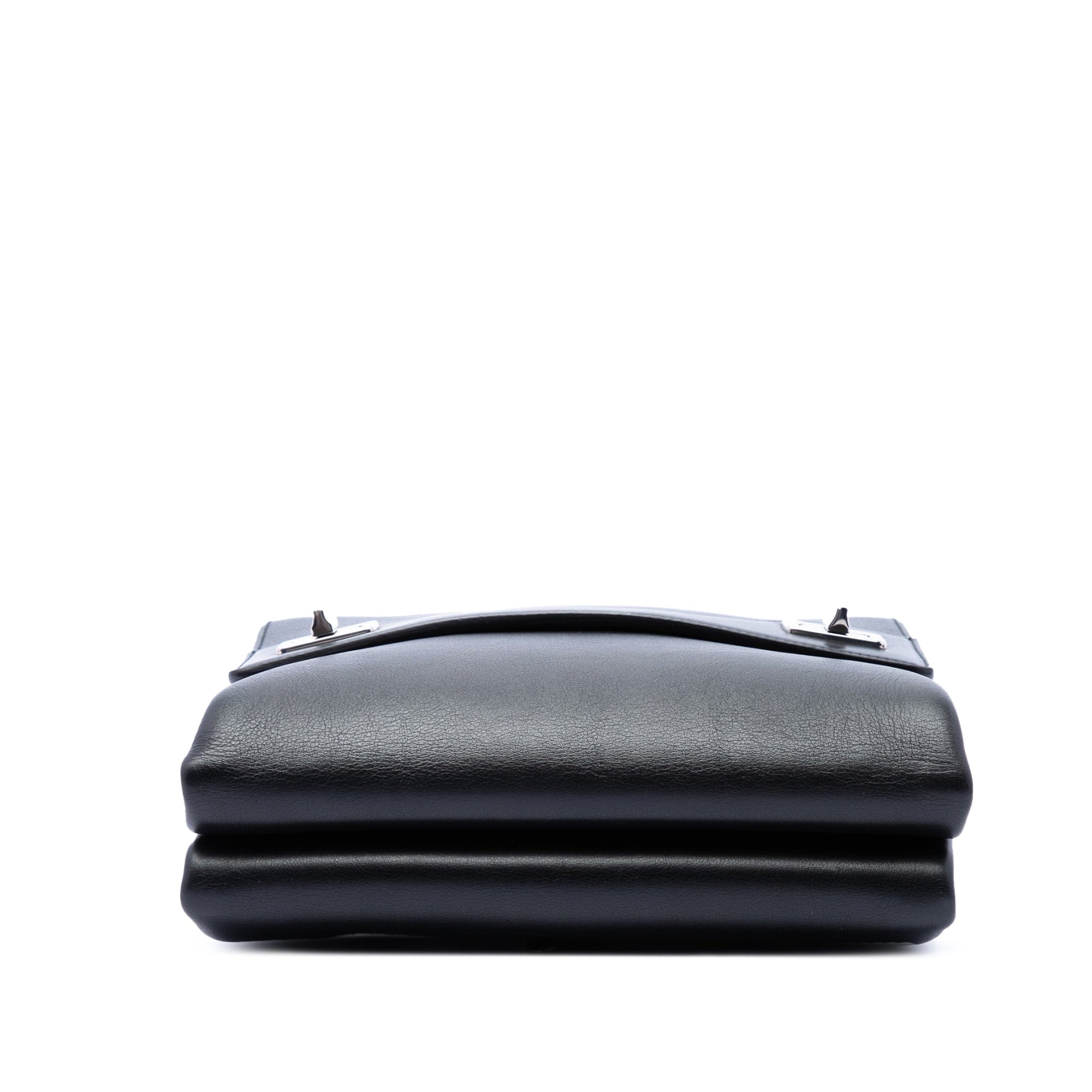 Prada Soft Calf Double Turnlock Satchel