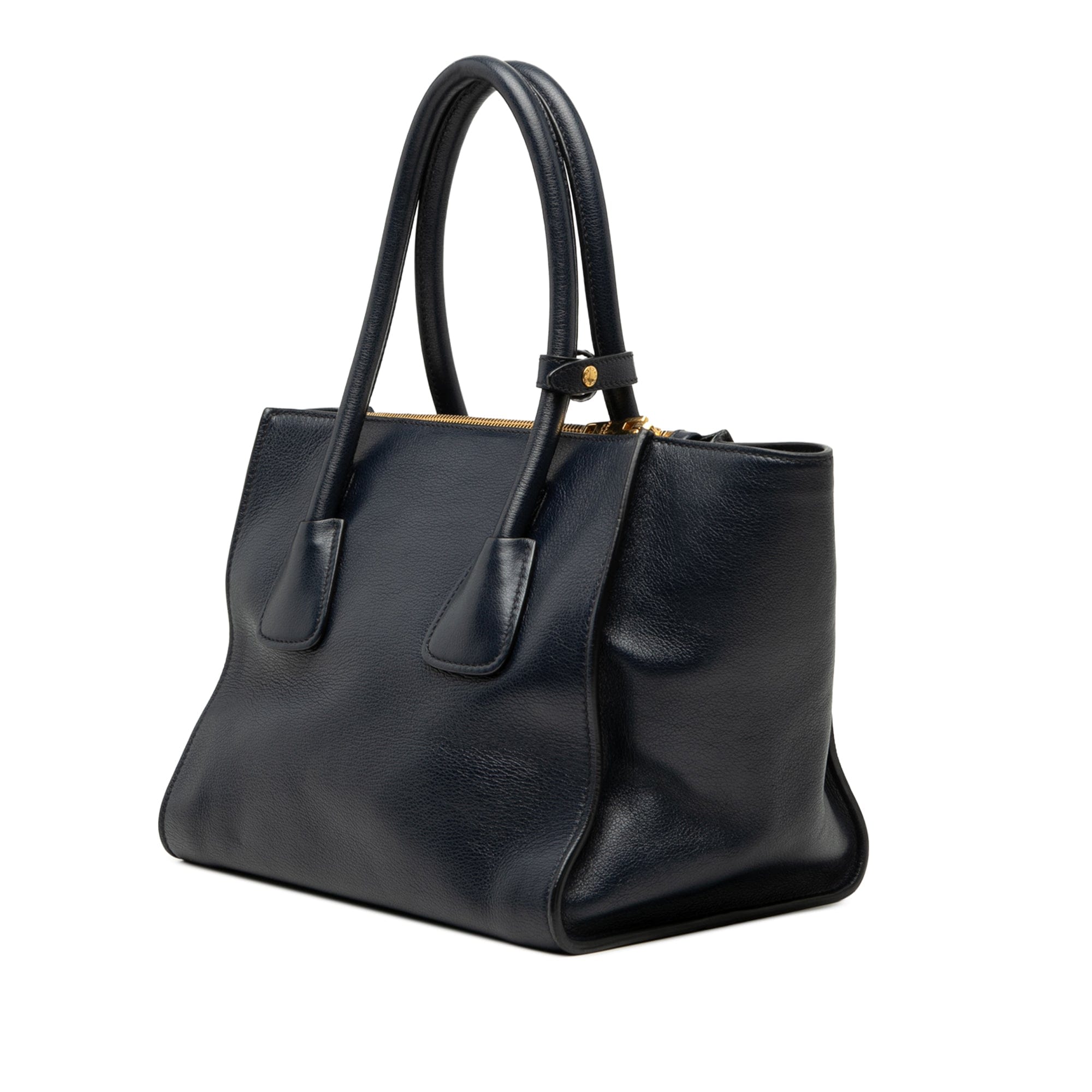 Prada Glace Calf Twin Pocket Double Handle Satchel