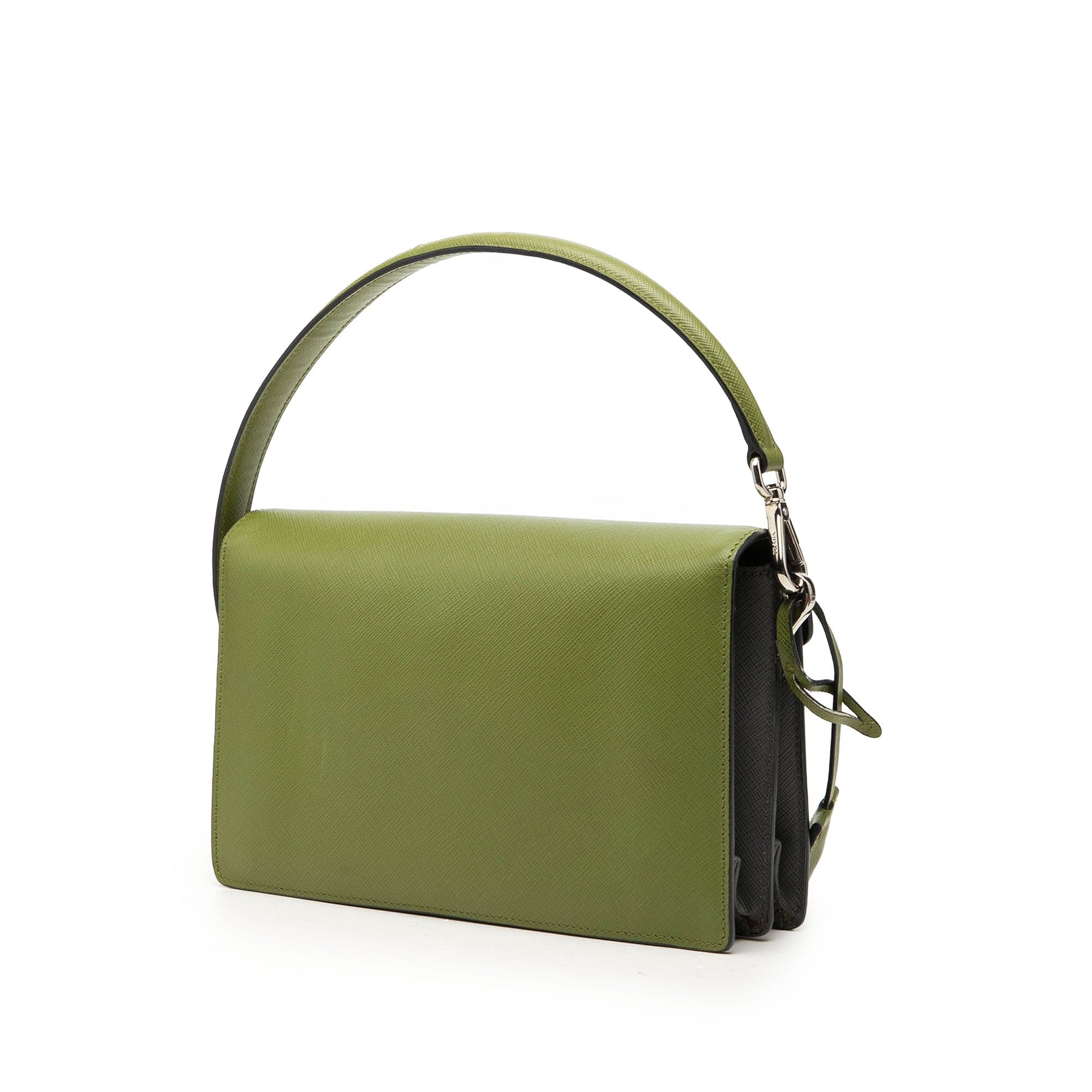 Prada Bicolor Saffiano Lux Sound Lock Satchel