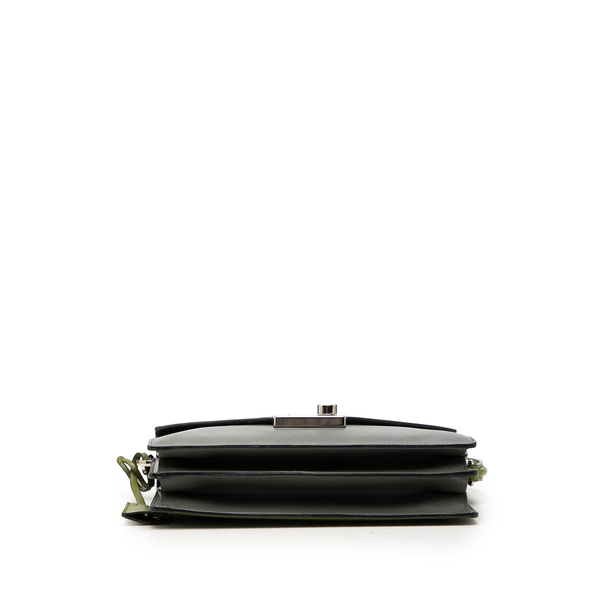 Prada Bicolor Saffiano Lux Sound Lock Satchel