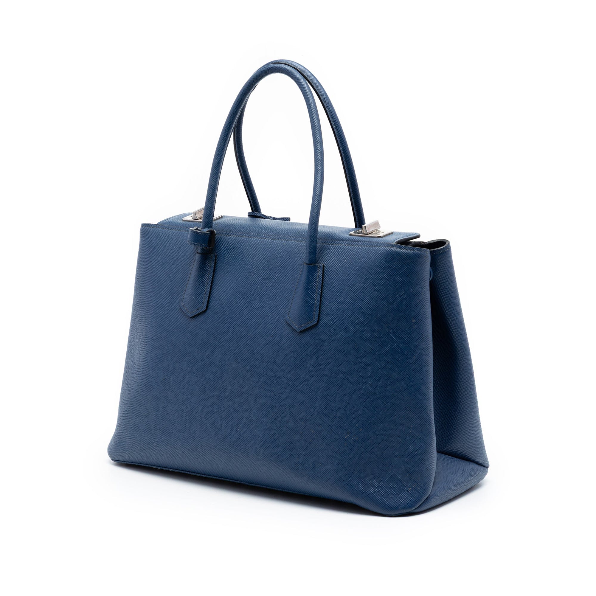 Prada Saffiano Cuir Turnlock Twin Satchel
