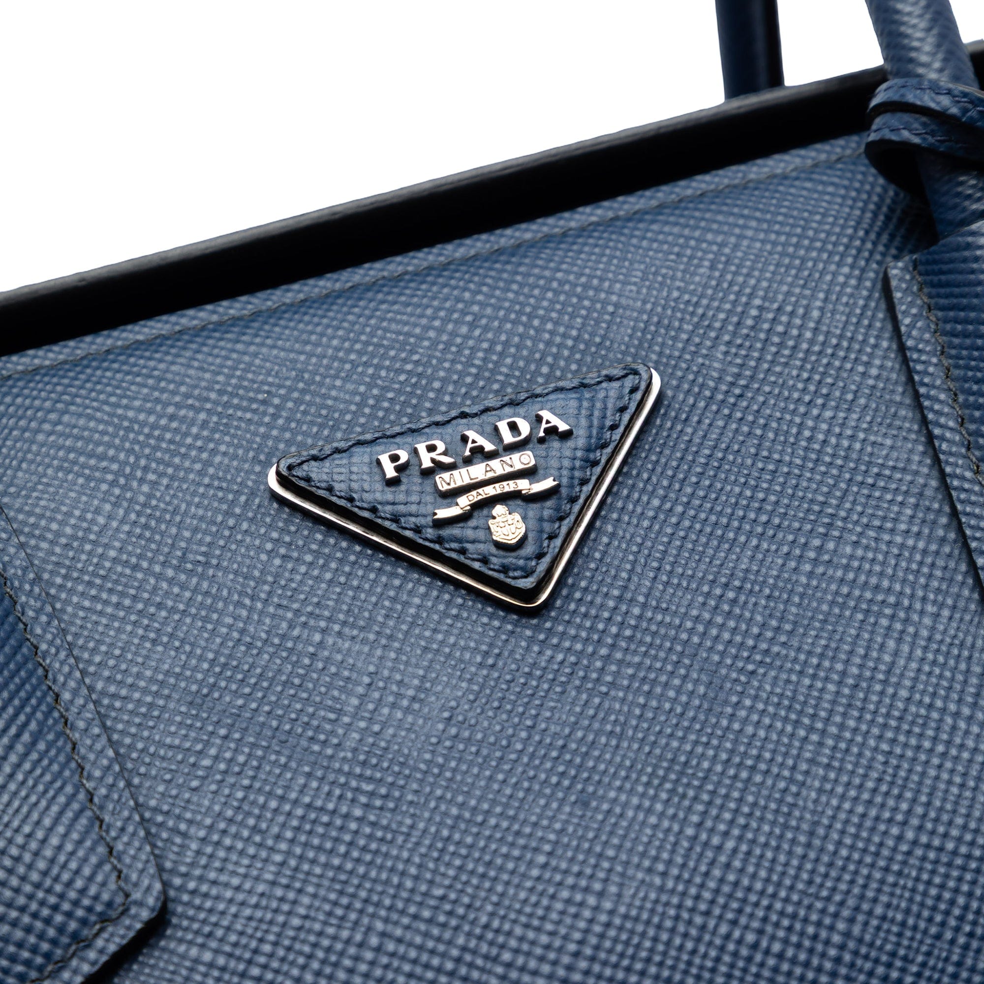 Prada Saffiano Cuir Turnlock Twin Satchel