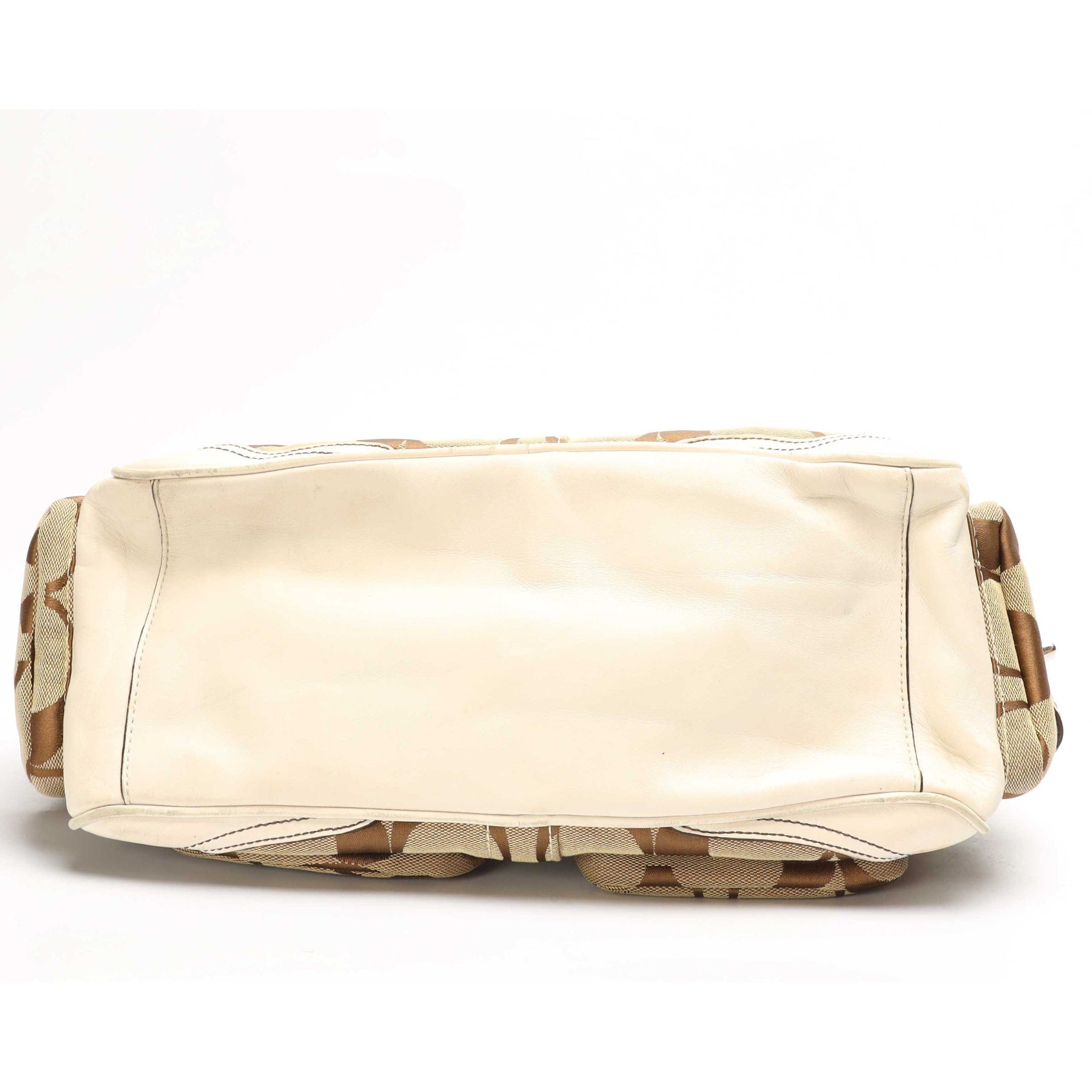 Coach Beige Double Pocket Shoulder Bag