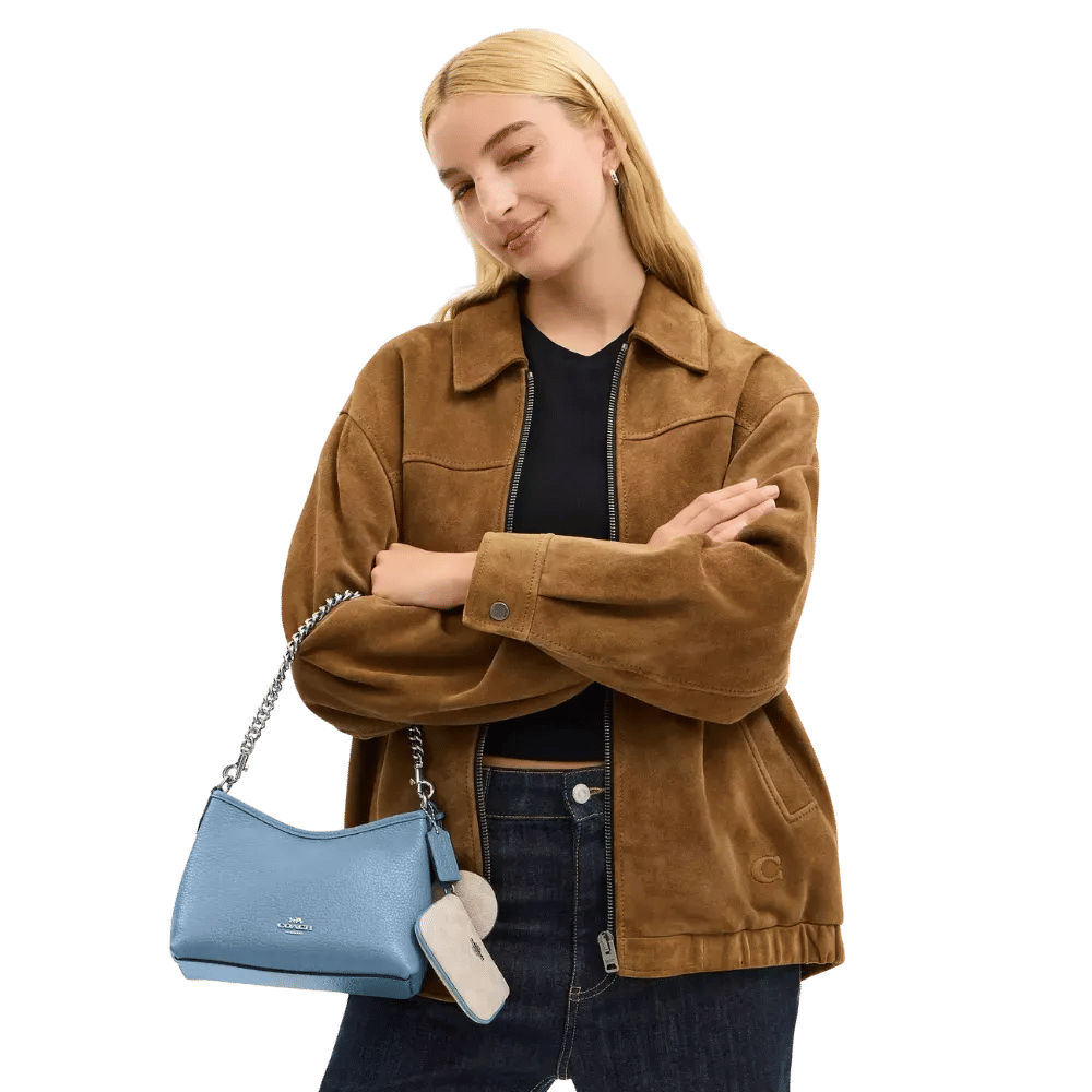 Coach Laurel Small Shoulder Bag With Mirror Charm And Pouch Pool
