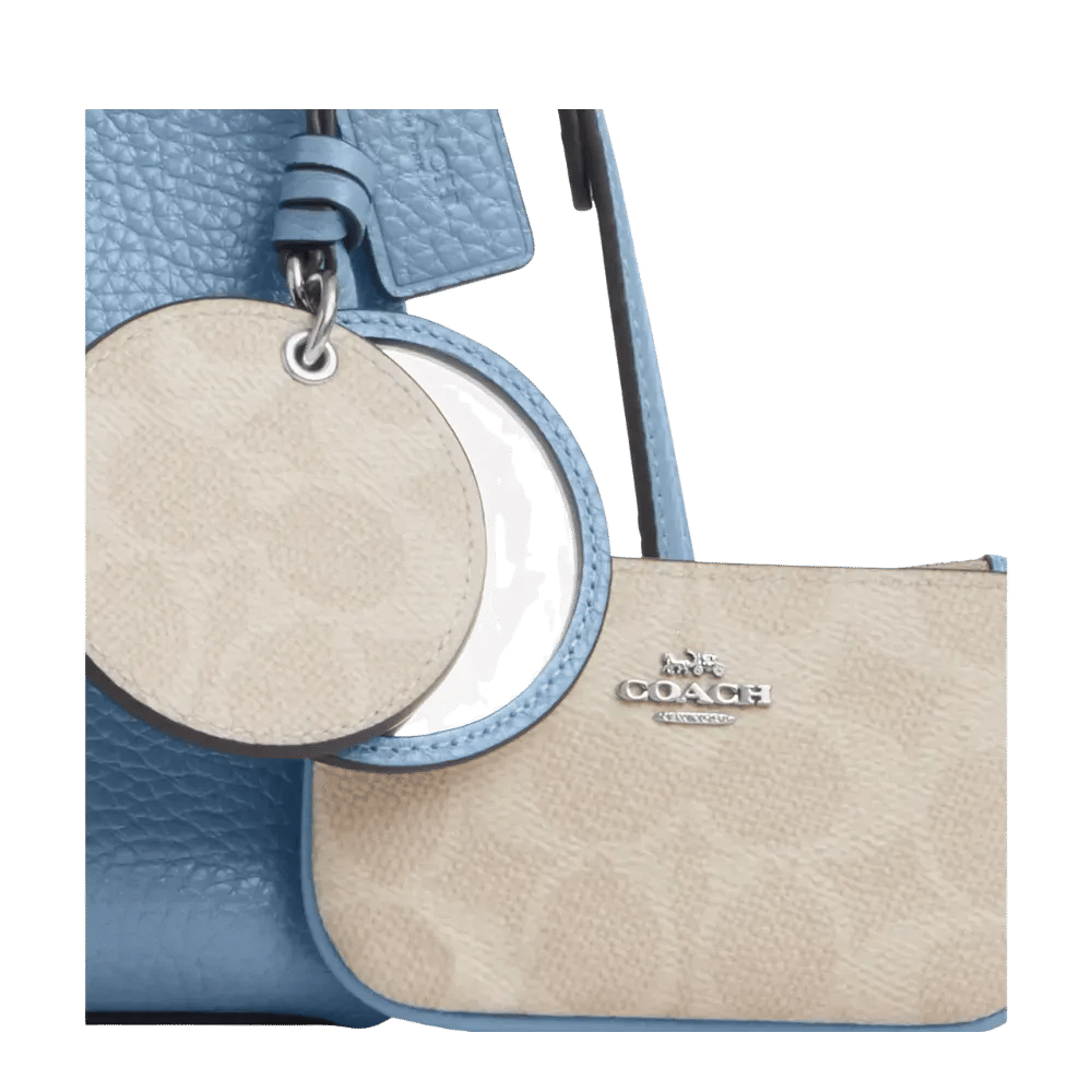 Coach Laurel Small Shoulder Bag With Mirror Charm And Pouch Pool