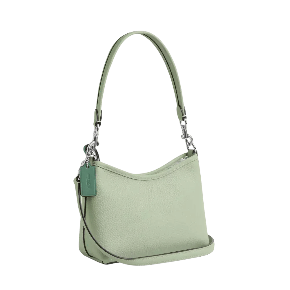 Coach Laurel Small Shoulder Bag With Mirror Charm And Pouch Light Pistachio