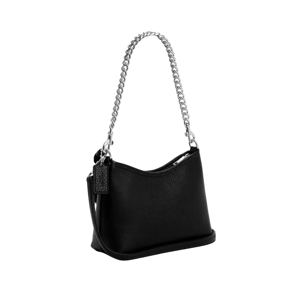 Coach Laurel Small Shoulder Bag With Mirror Charm And Pouch Black
