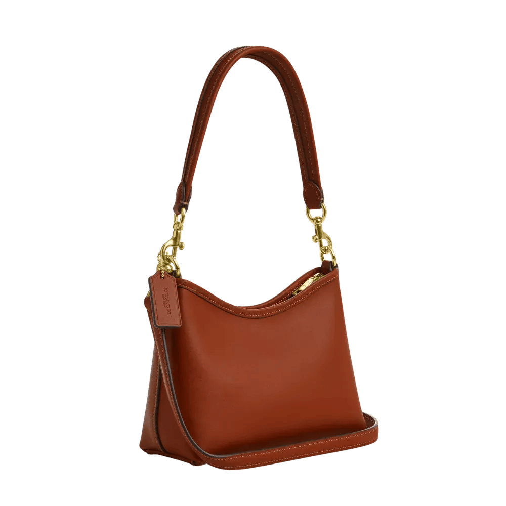 Coach Laurel Small Shoulder Bag Smooth Leather Tan