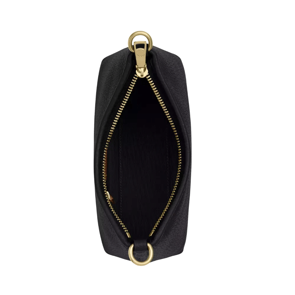 Coach Laurel Small Shoulder Bag Pebbled Leather Black