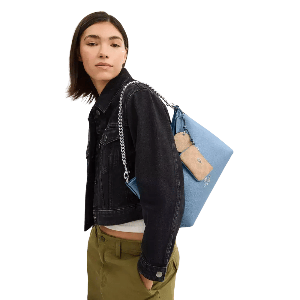 Coach Laurel Shoulder Bag With Mirror Charm And Pouch Pool