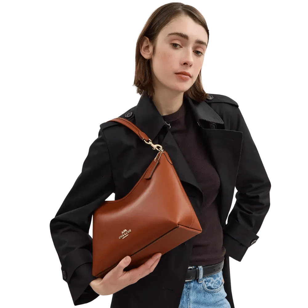 Coach Laurel Shoulder Bag Smooth leather Tan