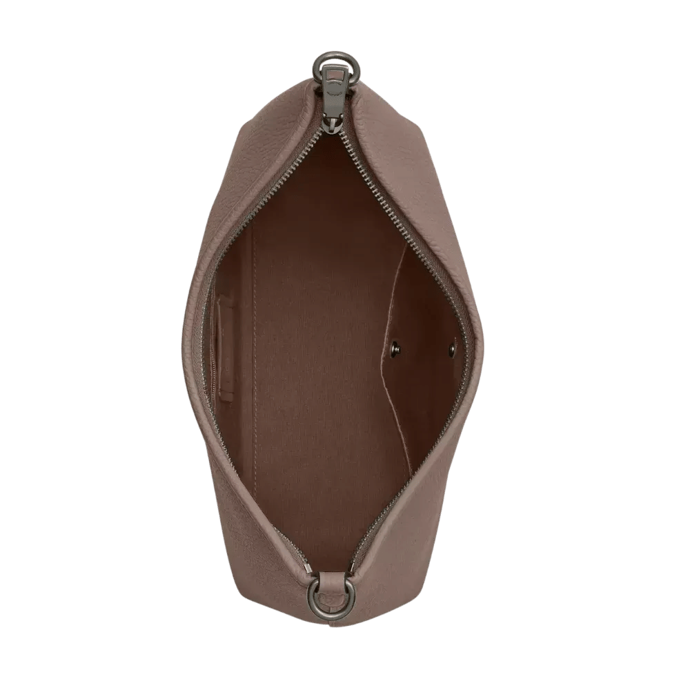 Coach Laurel Shoulder Bag Pebbled Leather Dark Stone