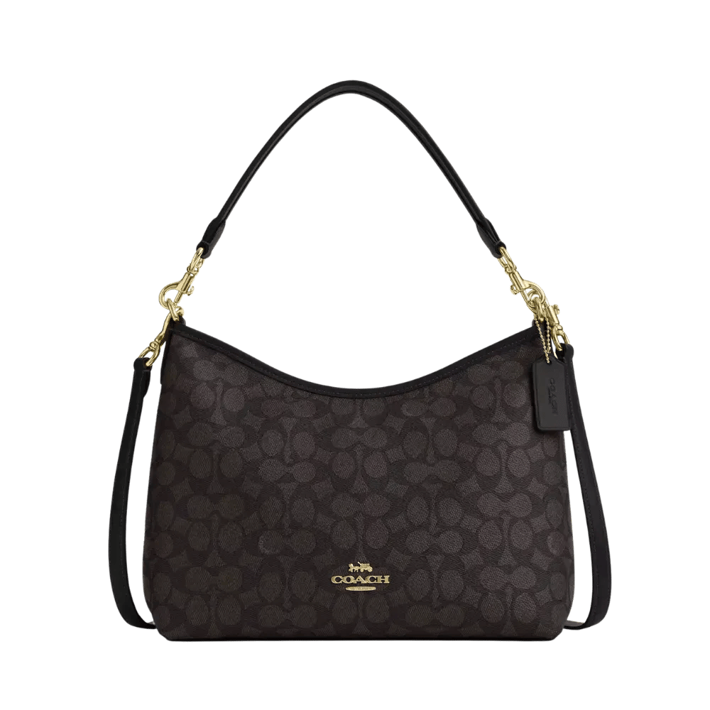 Coach Laurel Shoulder Bag In Signature Canvas Black