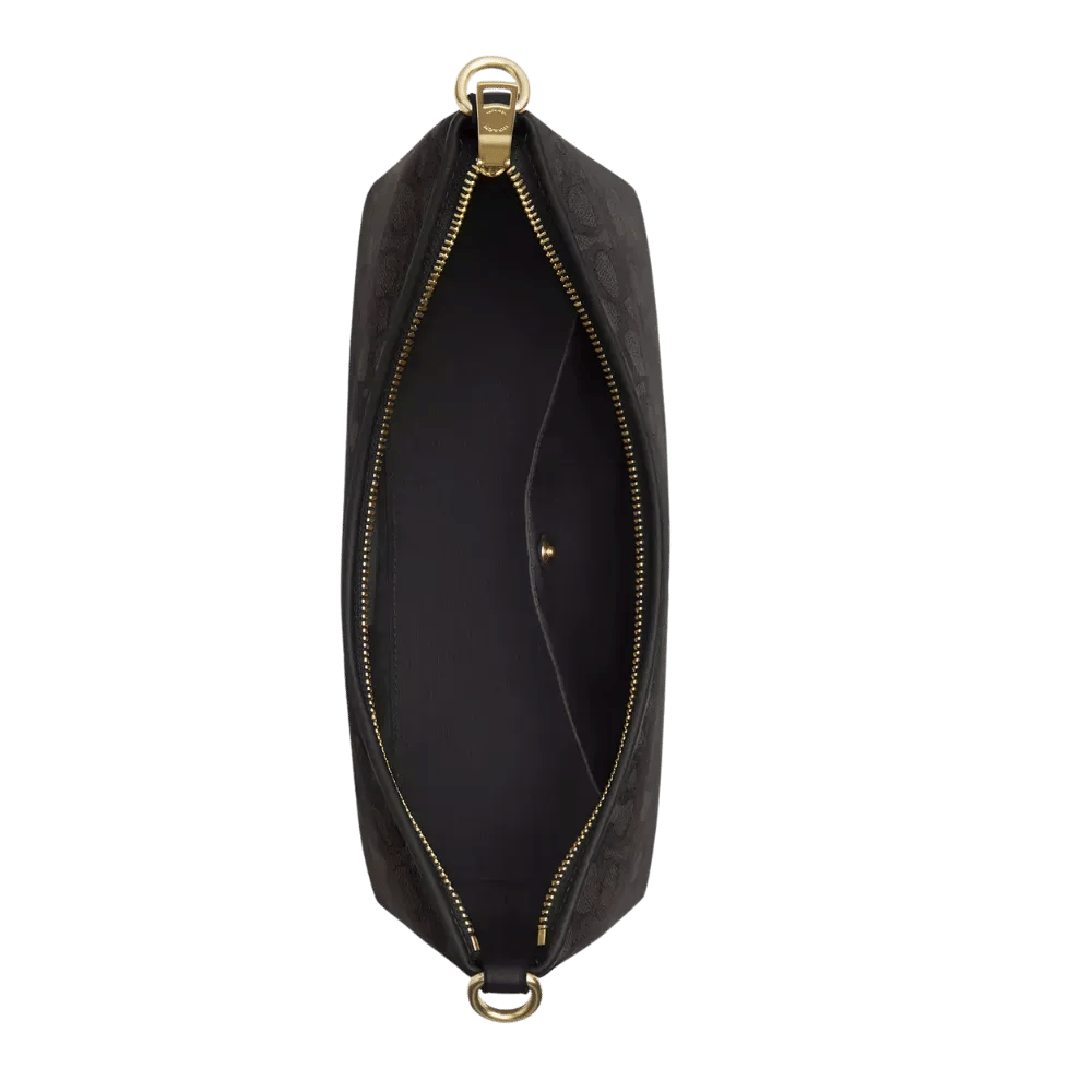 Coach Laurel Shoulder Bag In Signature Canvas Black