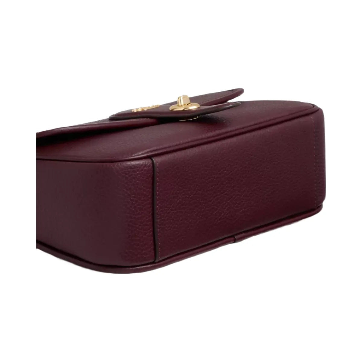 Coach Hadley Shoulder Bag in Gold Dark Wine