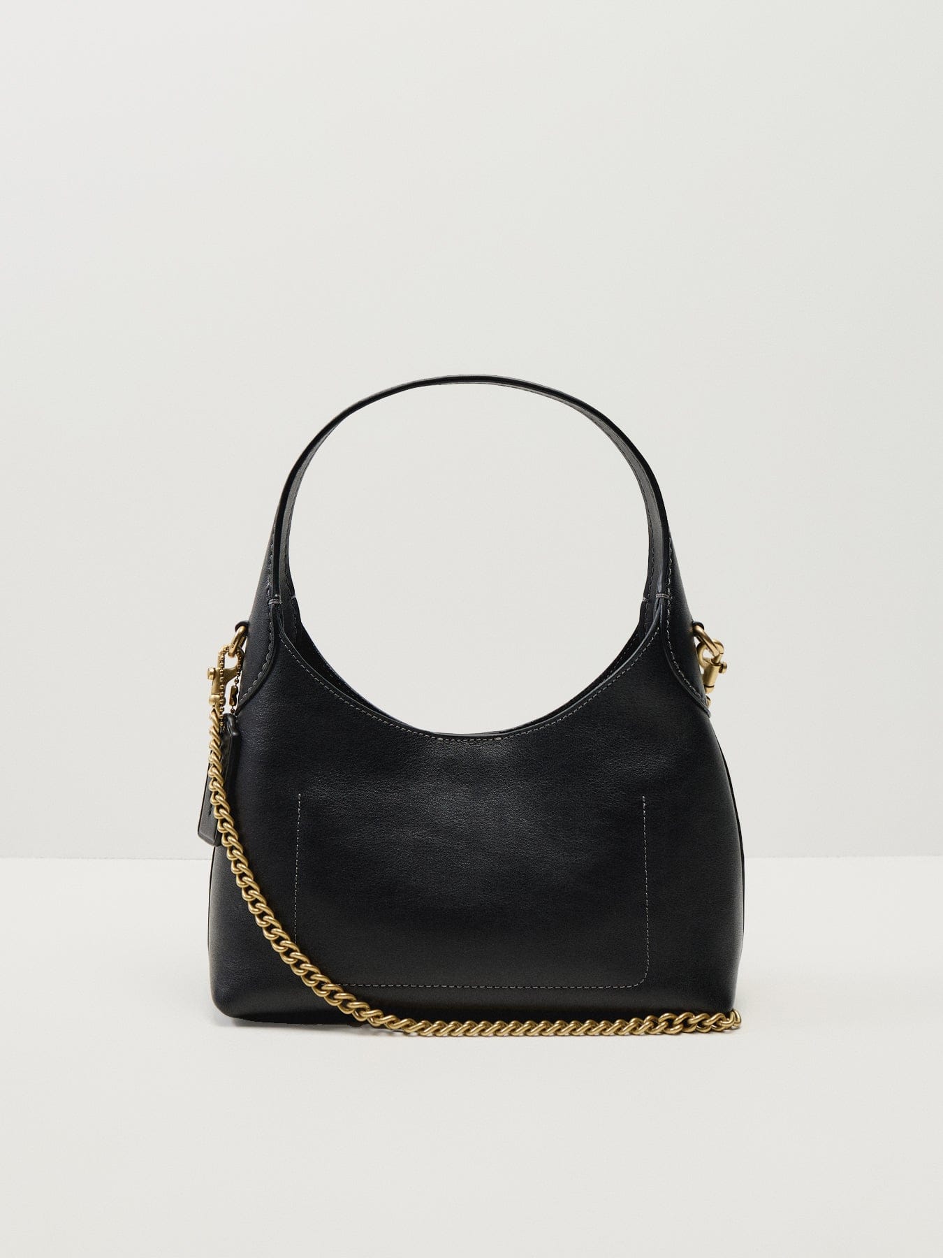 Coach Brooklyn 23 Leather Shoulder Bag Black