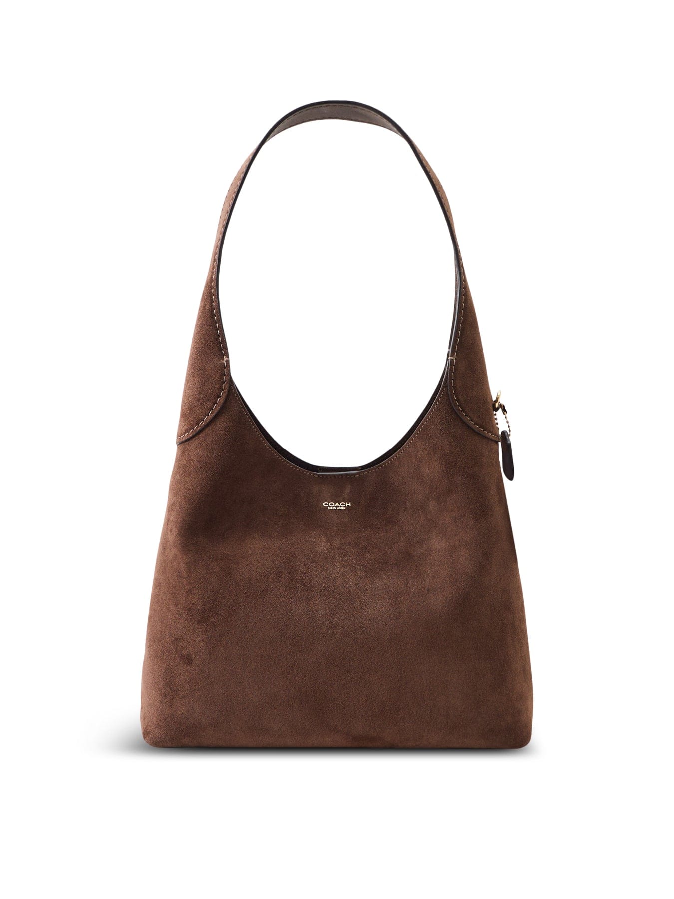 Coach Suede Brooklyn 28 Shoulder Bag Brown