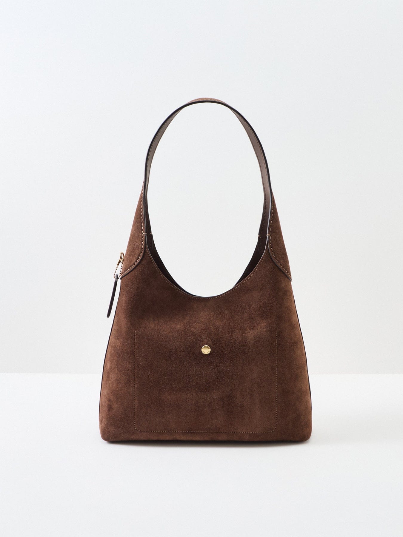Coach Suede Brooklyn 28 Shoulder Bag Brown