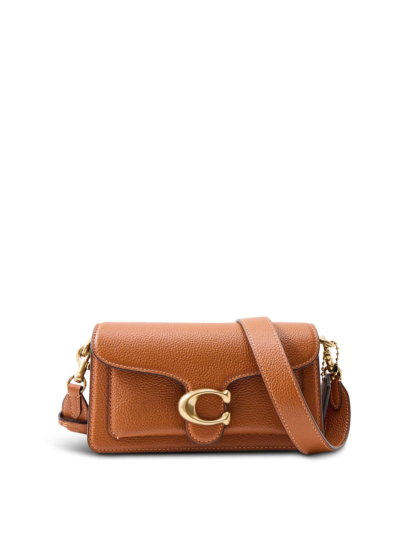 Coach Tabby 20 Polished Pebble Leather Shoulder Bag Amber Brown