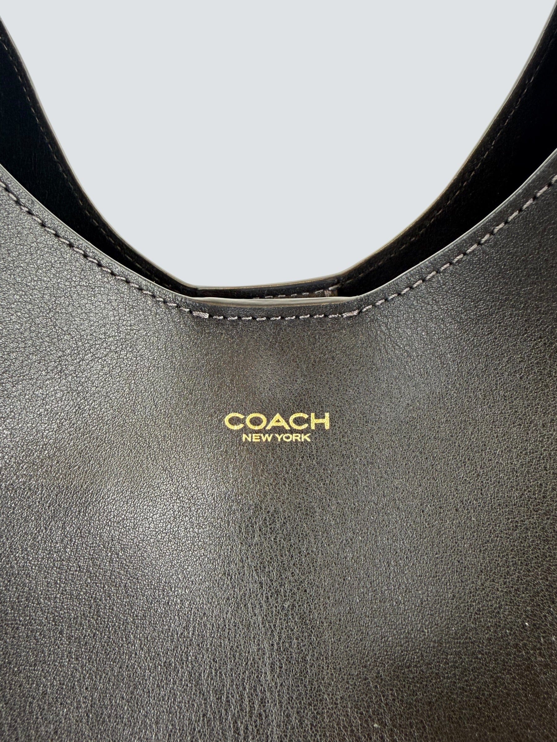 Coach Black Leather Brooklyn Shoulder Bag