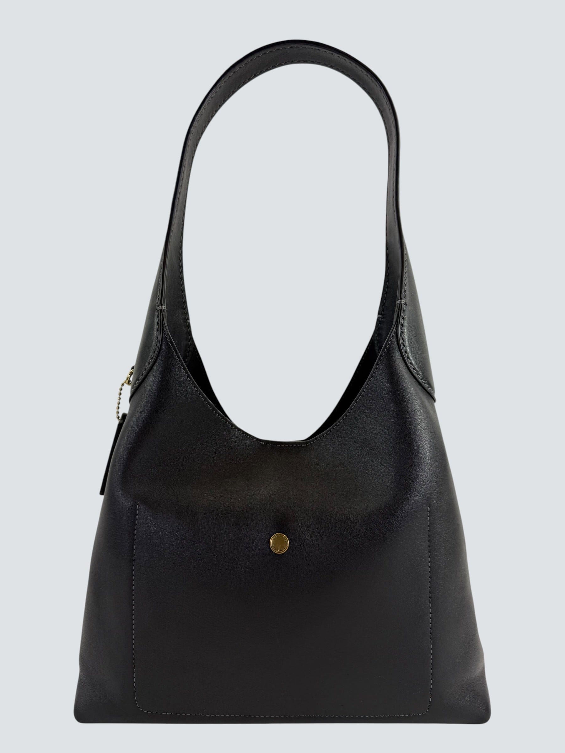 Coach Black Leather Brooklyn Shoulder Bag