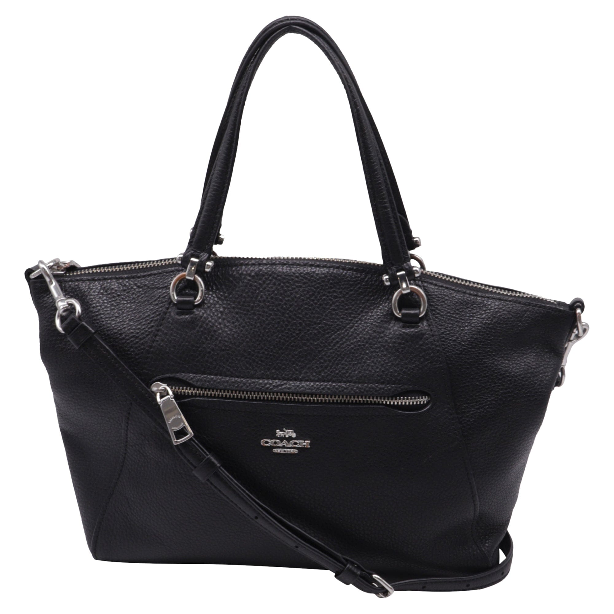 Coach Prairie Satchel Bag in Black Leather