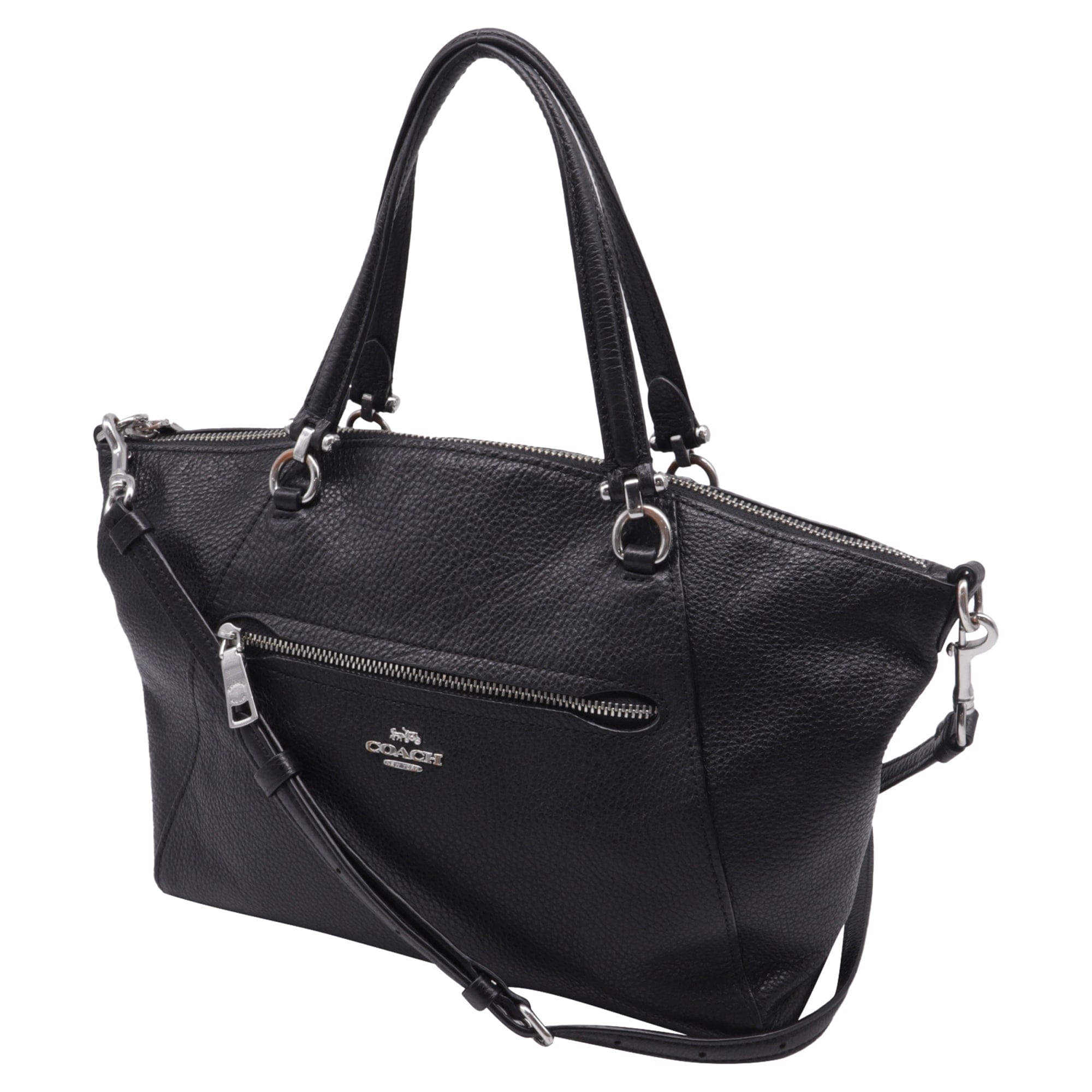 Coach Prairie Satchel Bag in Black Leather