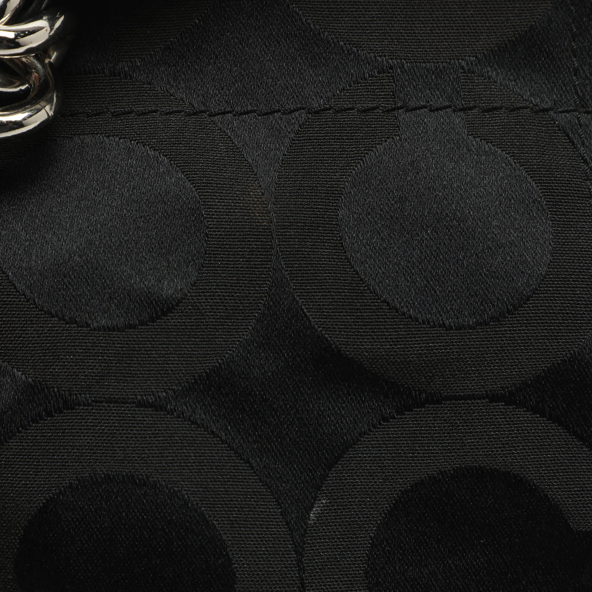 Coach Brooke Black Signature Satin And Leather Hobo