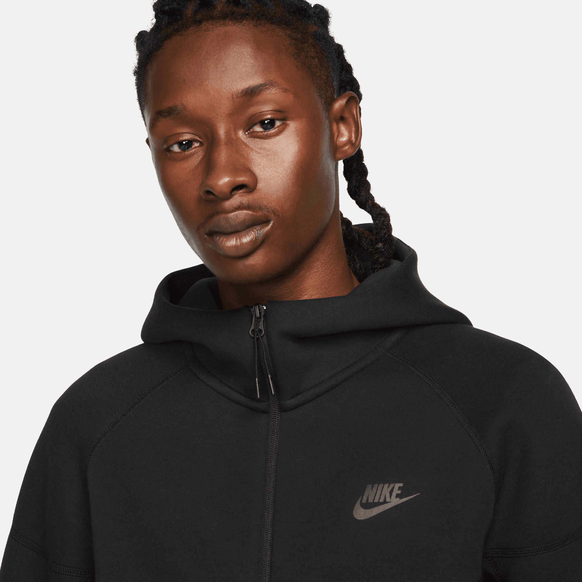 Nike TECH FLEECE FULL - ZIP HOODIE - BLACK