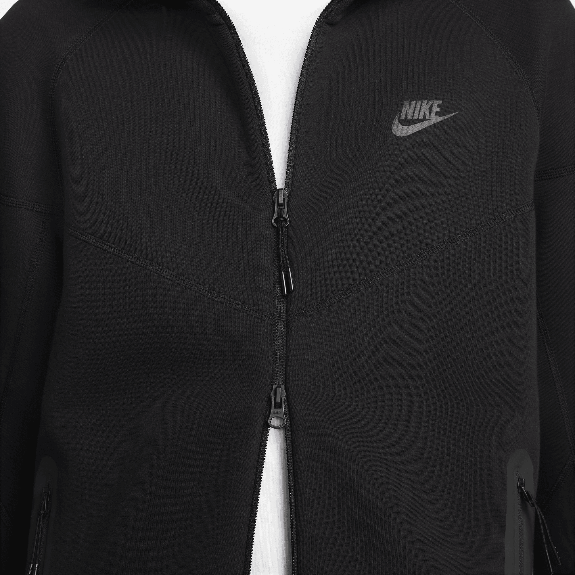 Nike TECH FLEECE FULL - ZIP HOODIE - BLACK
