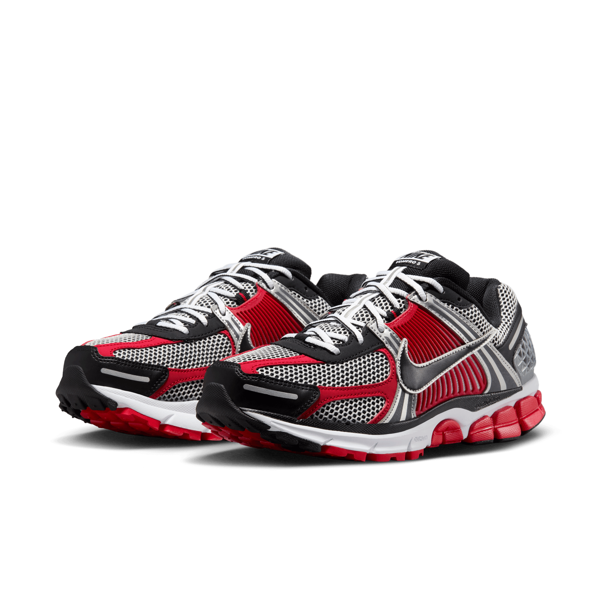 Nike ZOOM VOMERO 5 - METALLIC SILVER / UNIVERSITY RED / BLACK