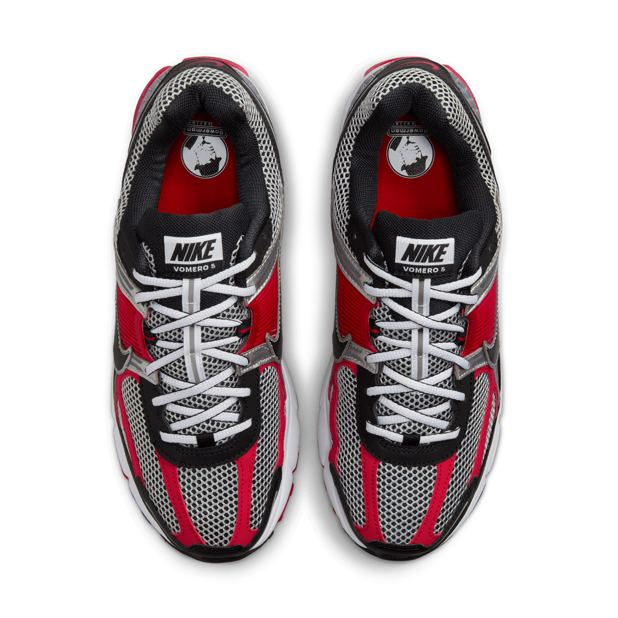 Nike ZOOM VOMERO 5 - METALLIC SILVER / UNIVERSITY RED / BLACK