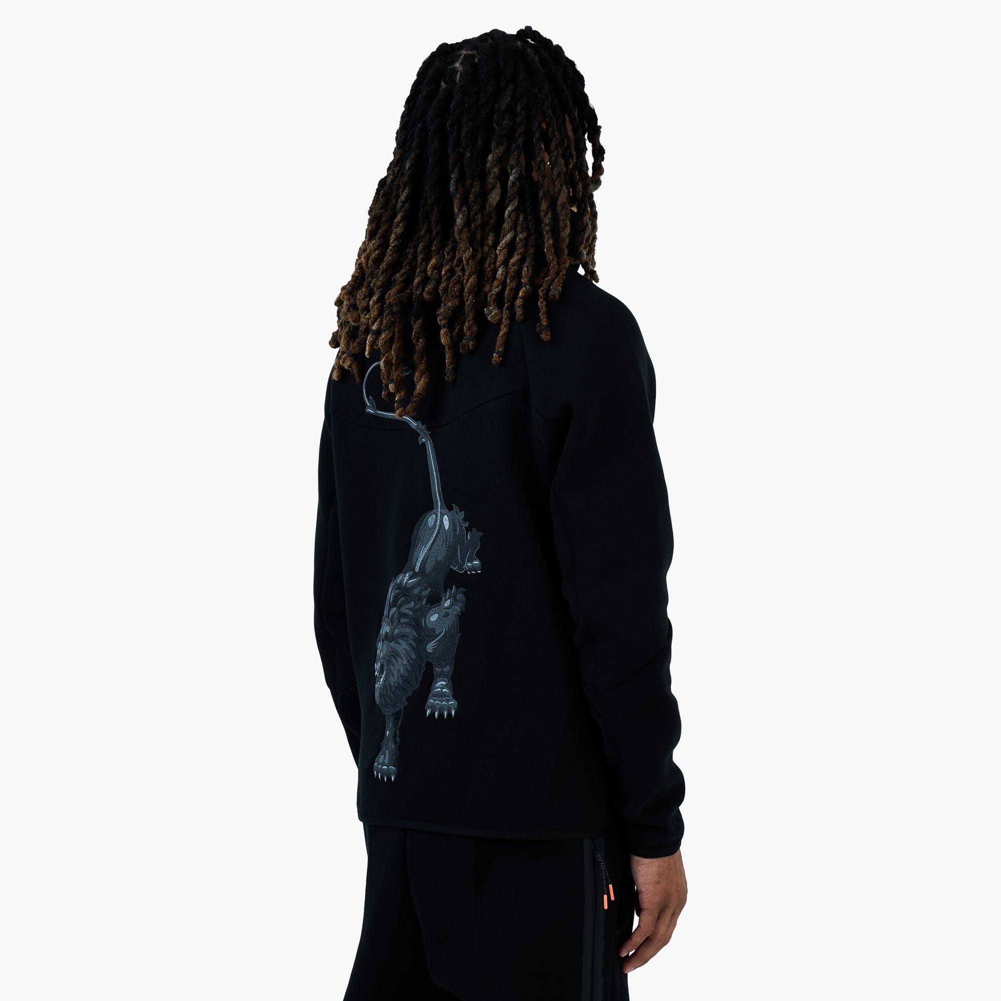 Nike x Netherlands x Patta Tech Fleece Full - Zip Windrunner Hoodie Black / White