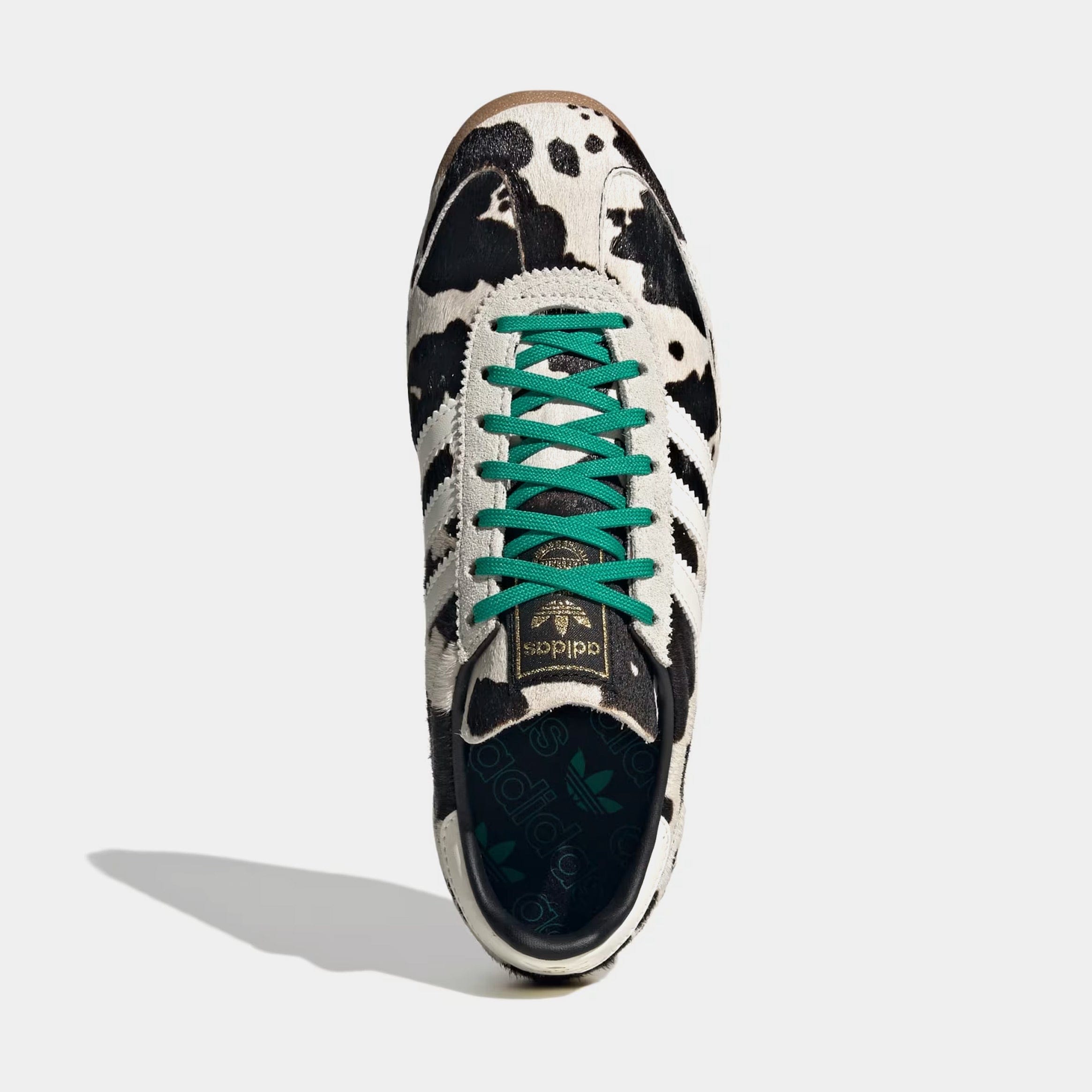 adidas SL72 Cow Print Womens Lifestyle Shoes (Core Black/Off White/Court Green)