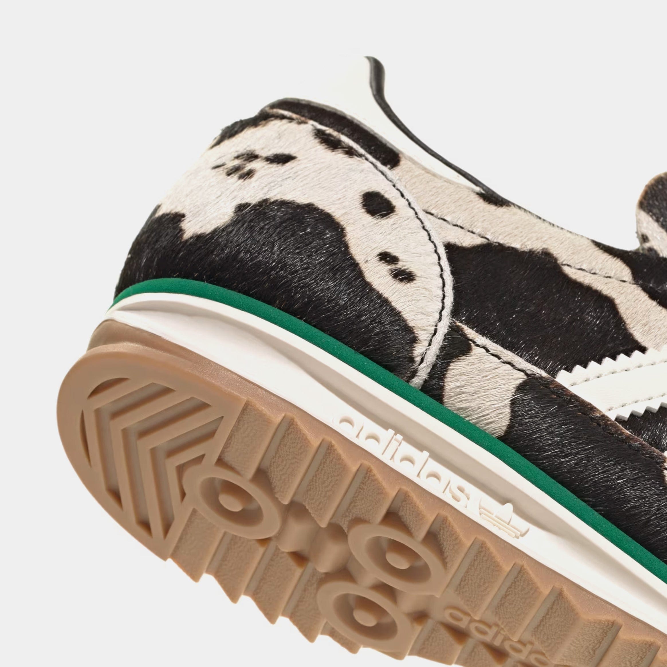 adidas SL72 Cow Print Womens Lifestyle Shoes (Core Black/Off White/Court Green)
