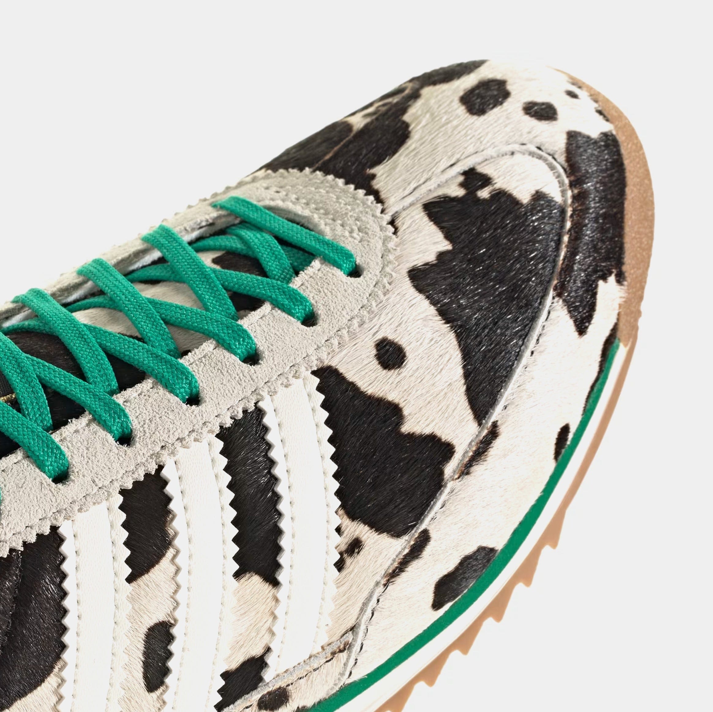adidas SL72 Cow Print Womens Lifestyle Shoes (Core Black/Off White/Court Green)