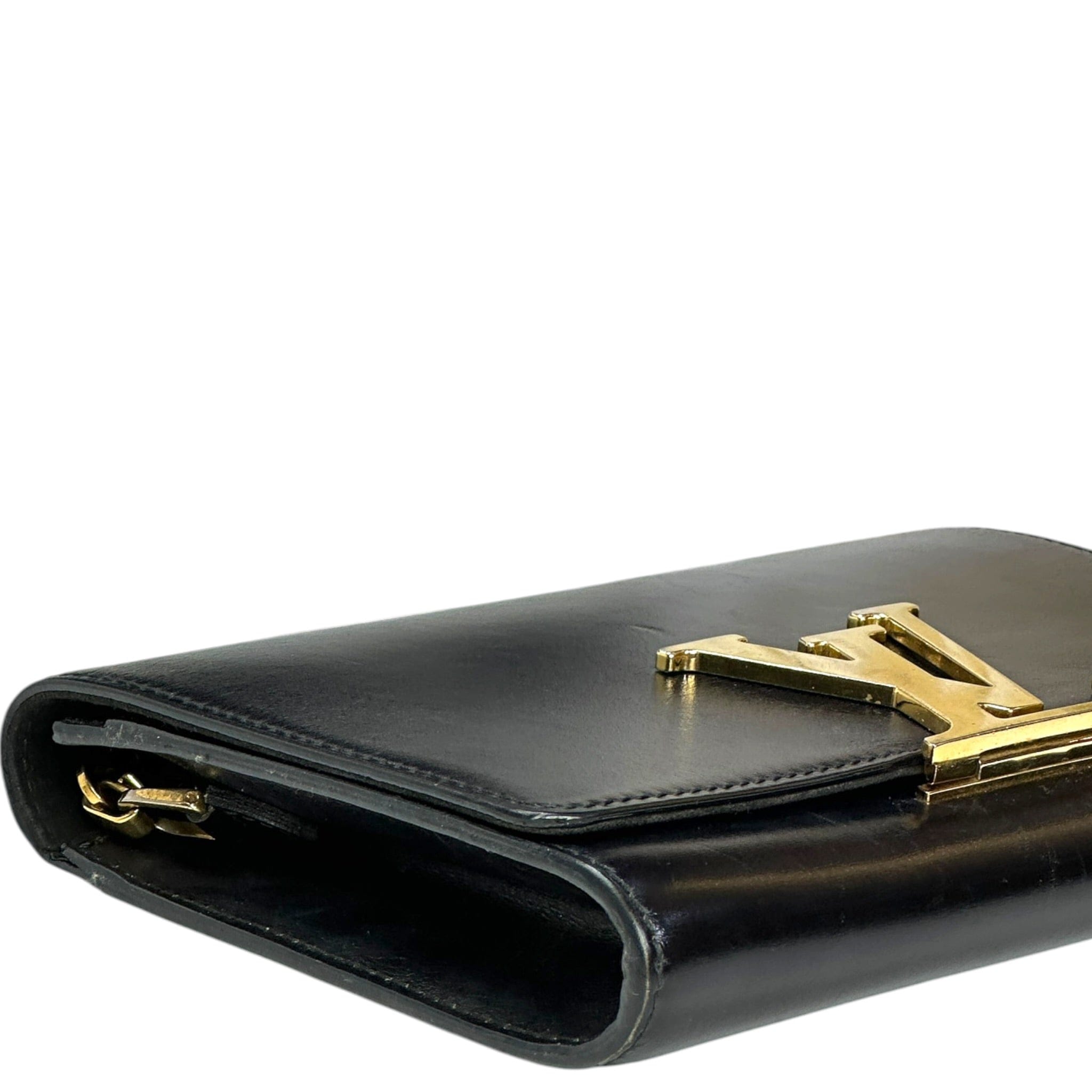 Louis Vuitton Chain Louise GM Bag Black Leather