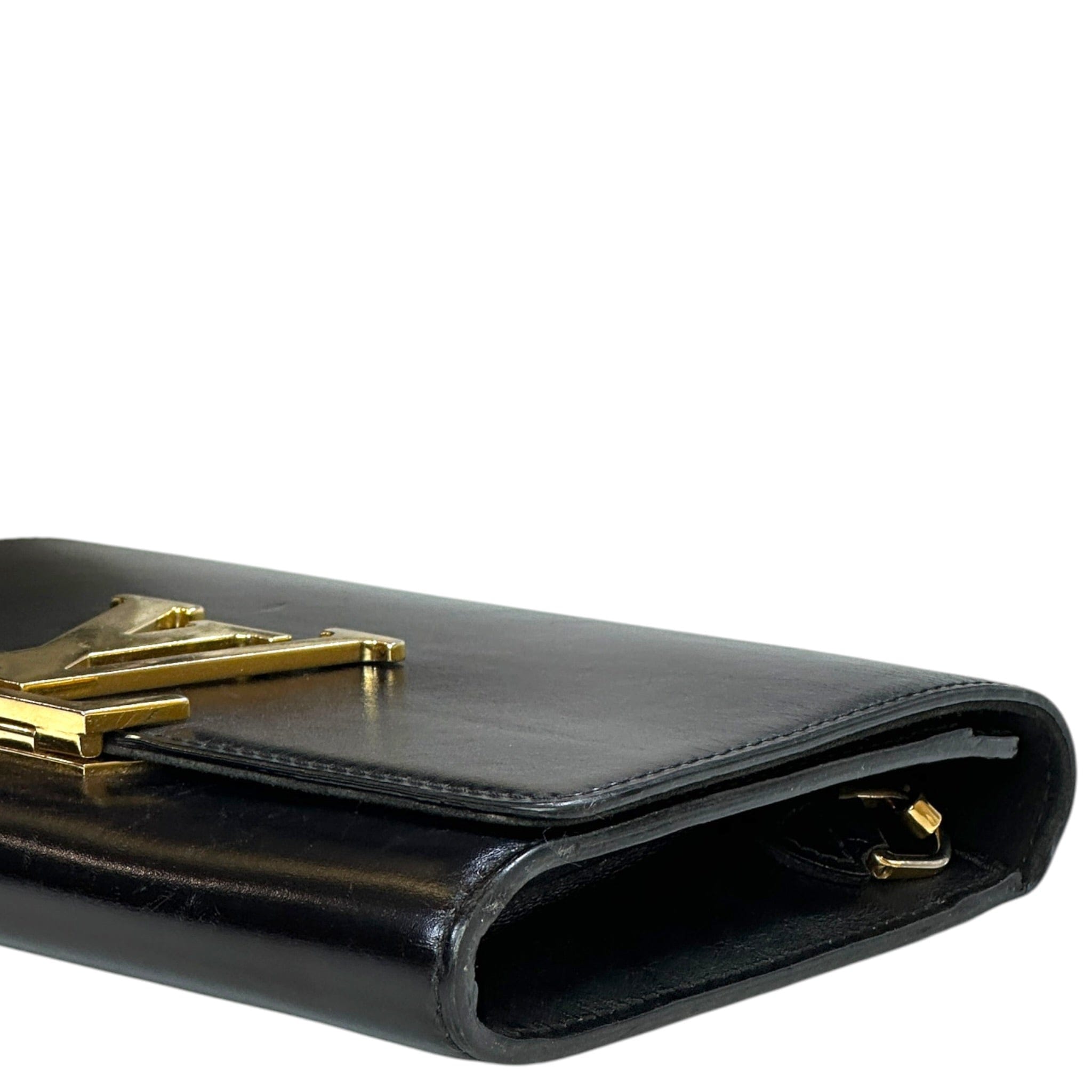 Louis Vuitton Chain Louise GM Bag Black Leather