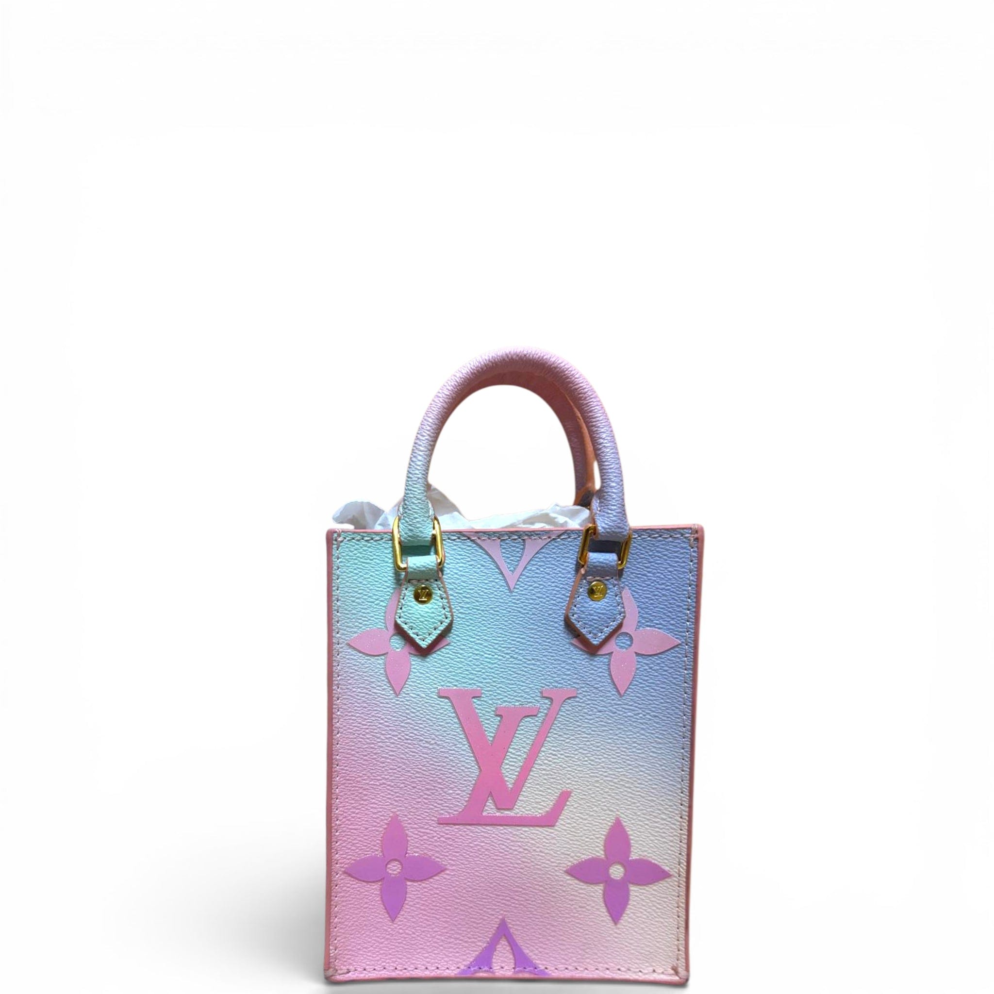 Louis Vuitton Petit Sac Plat Sunrise Pastel Giant Monogram (Spring In The City limited edition)