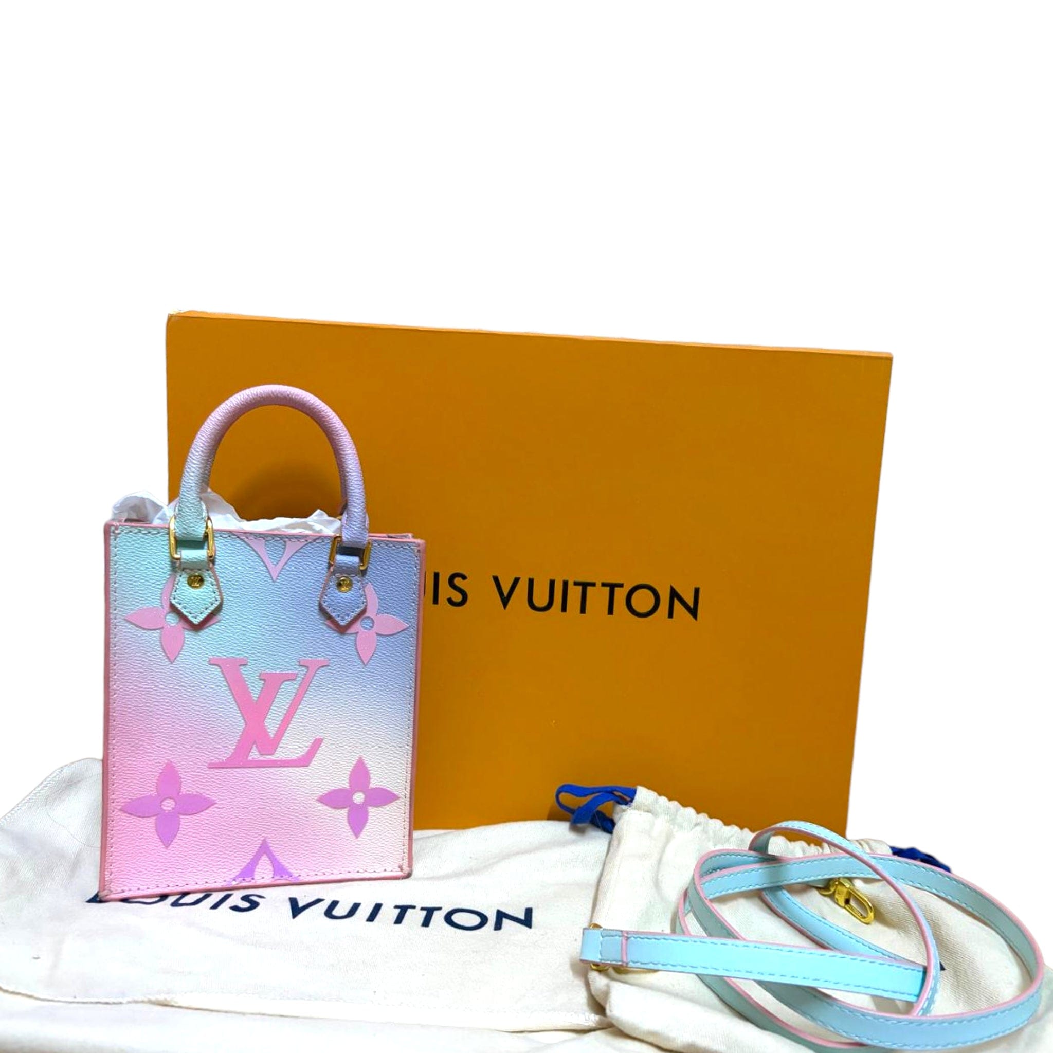 Louis Vuitton Petit Sac Plat Sunrise Pastel Giant Monogram (Spring In The City limited edition)
