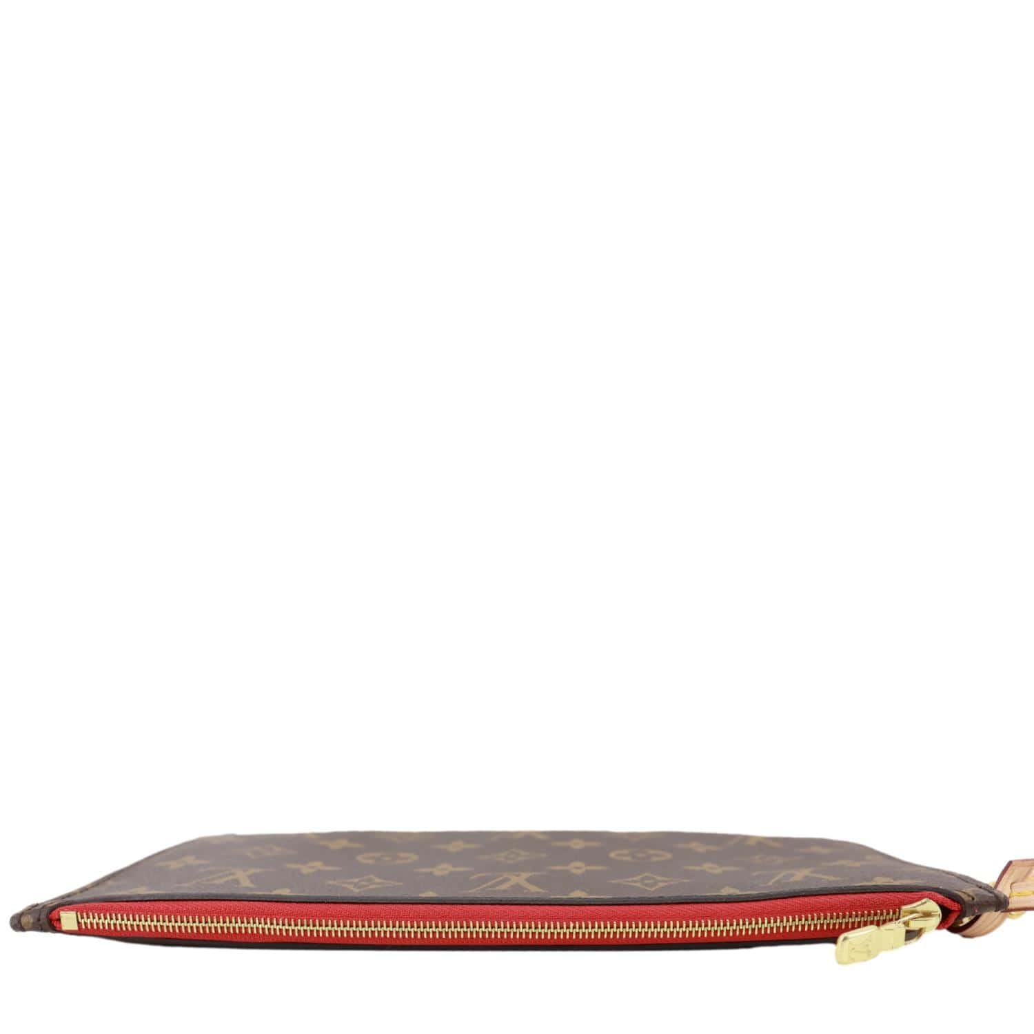 LOUIS VUITTON Pochette Wristlet Monogram Canvas Pouch Brown