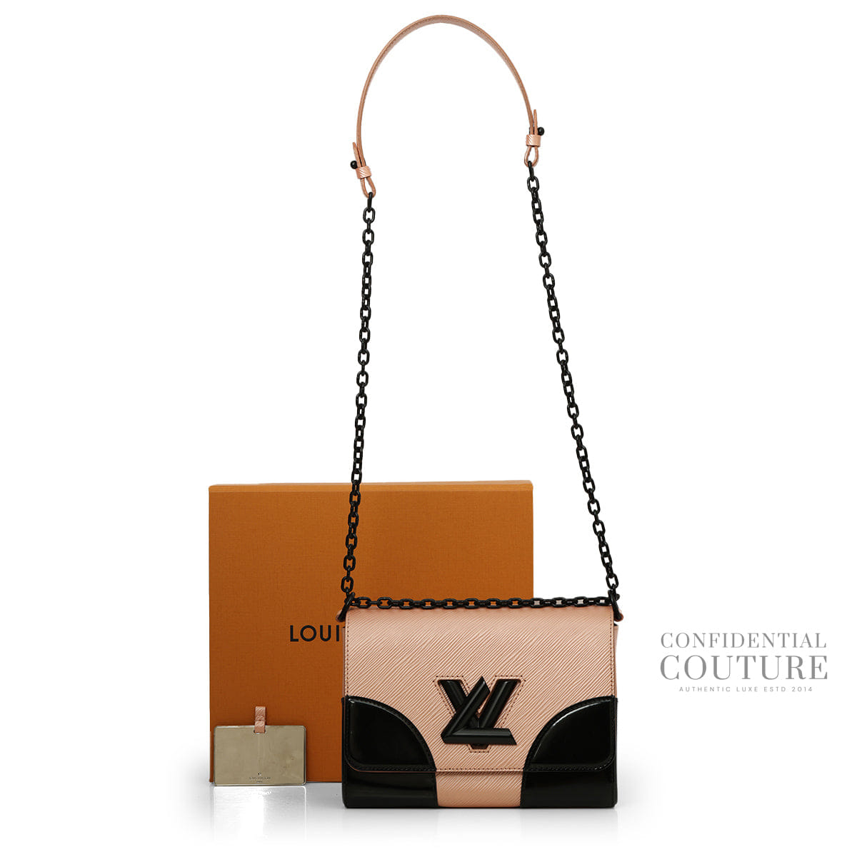 Louis Vuitton Rose Nacre Epi Leather Twist MM Bag