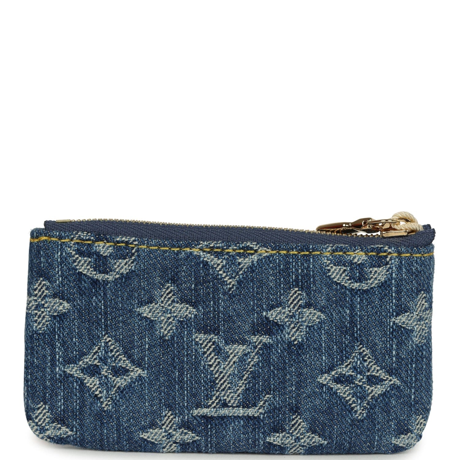 Louis Vuitton x Takashi Murakami Key Pouch Denim Monogram Cherry Gold Hardware