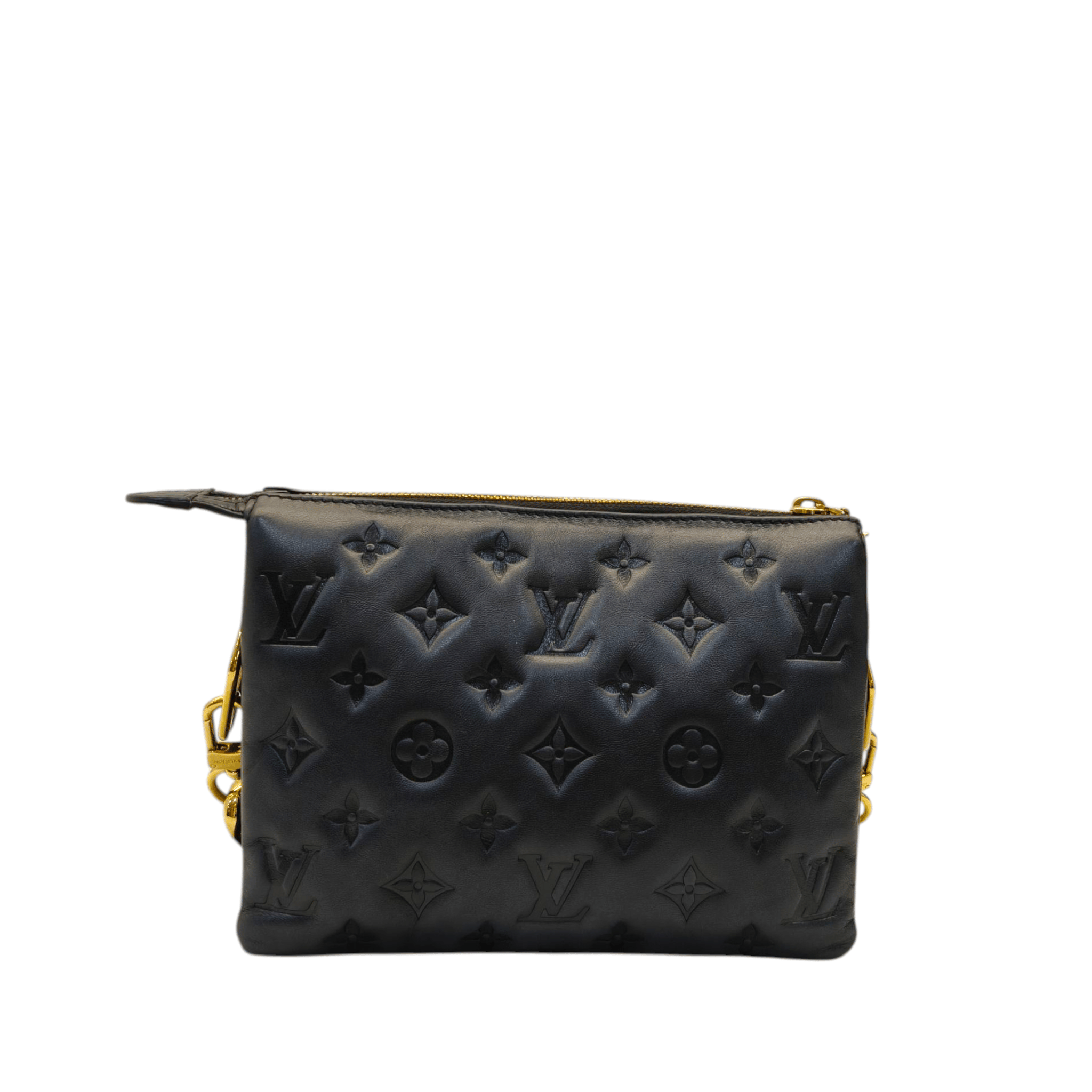 Louis Vuitton Black Monogram Embossed Coussin BB Bag