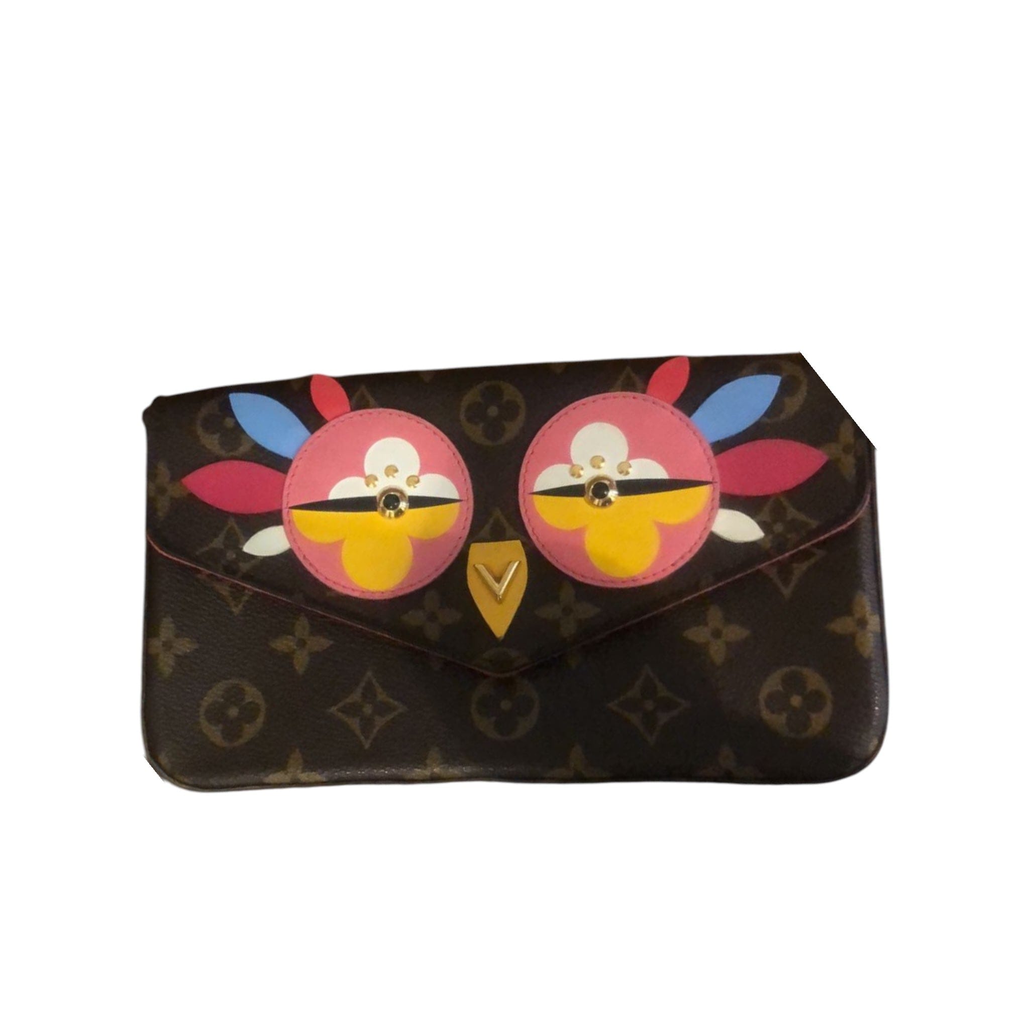 Louis Vuitton Brown Monogram Canvas Lovely Birds Pochette Felicie Bag