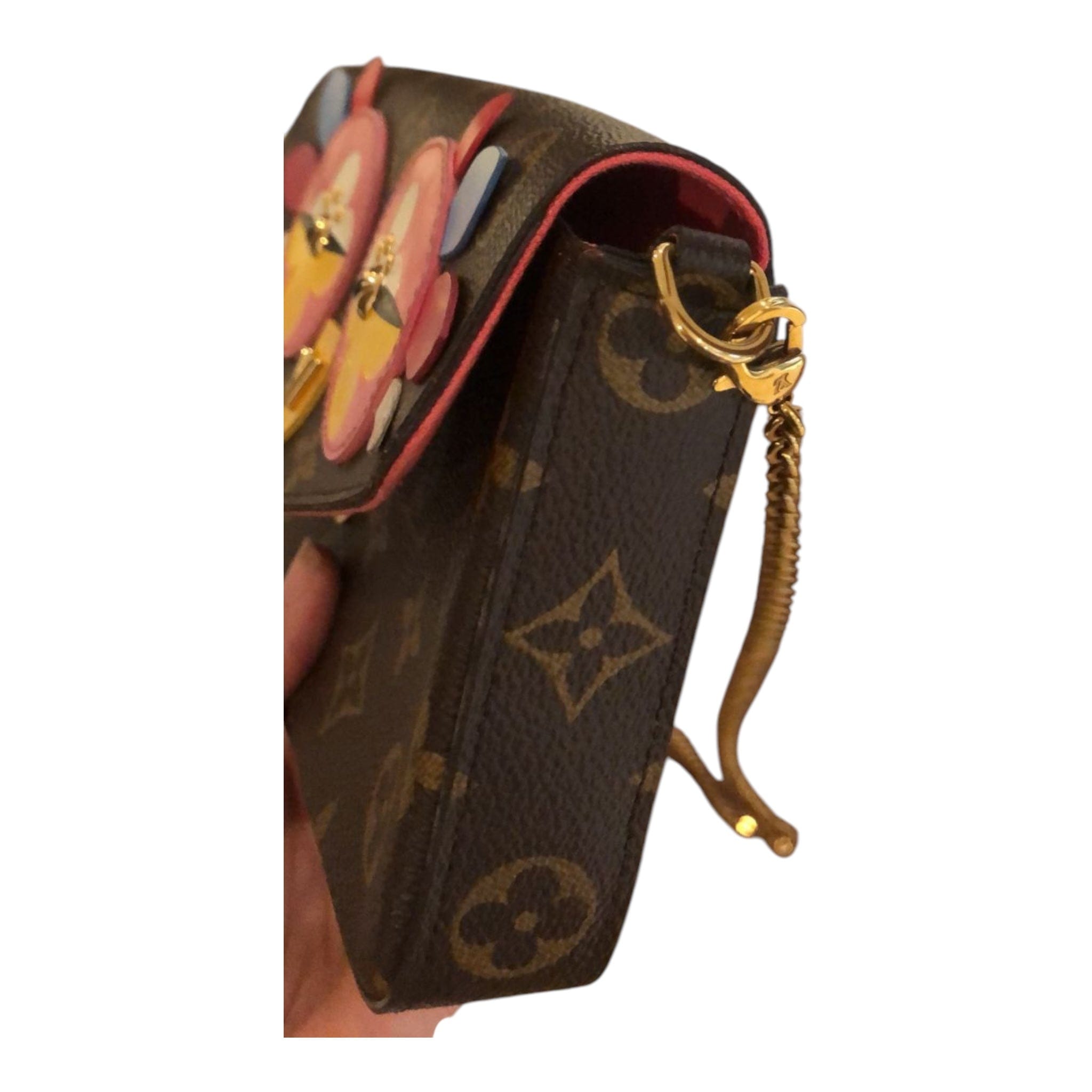 Louis Vuitton Brown Monogram Canvas Lovely Birds Pochette Felicie Bag